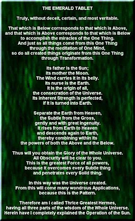 emerald tablet translations english.